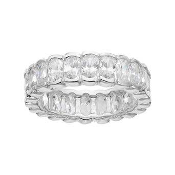 Sophie Miller Sterling Silver Cubic Zirconia Eternity Ring
