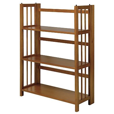 Casual Home 3-Shelf Folding Stackable Bookcase 