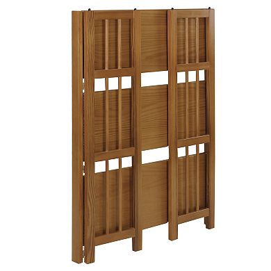 Casual Home 3-Shelf Folding Stackable Bookcase 