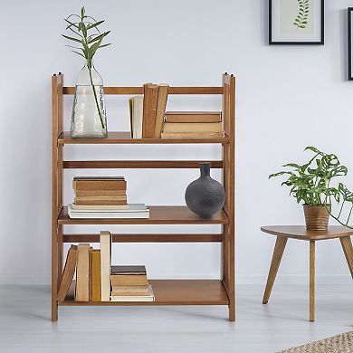 Casual Home 3-Shelf Folding Stackable Bookcase