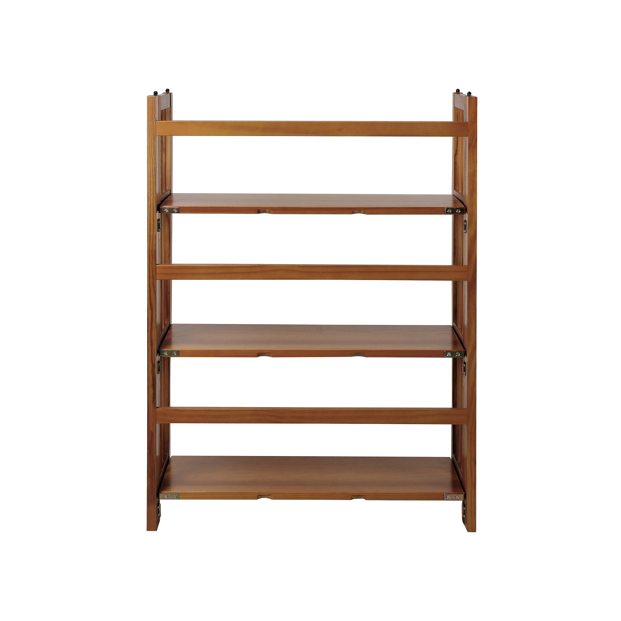 Casual Home 27.5-in. Wide 3-Shelf Folding Stackable Bookcase, Brown