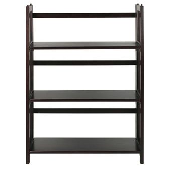 Casual Home 27.5 in Wide 3-Shelf Folding Stackable Bookcase