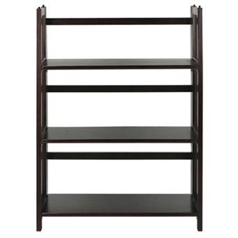 Casual Home 27.5 in Wide 3-Shelf Folding Stackable Bookcase