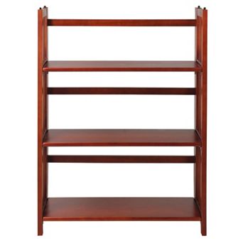Casual Home 27.5 in Wide 3-Shelf Folding Stackable Bookcase