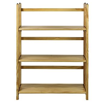 Casual Home 27.5 in Wide 3-Shelf Folding Stackable Bookcase