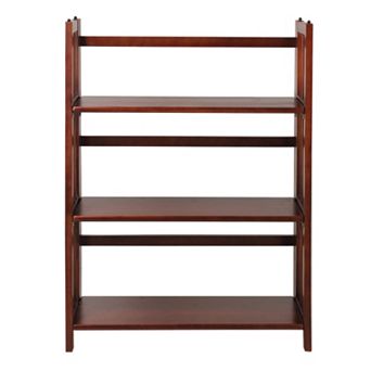 Casual Home 27.5 in Wide 3-Shelf Folding Stackable Bookcase