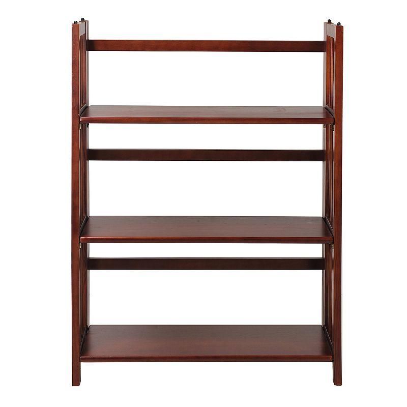 Casual Home 3-Shelf Folding Stackable Bookcase, Brown