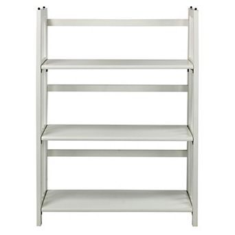 Casual Home 27.5 in Wide 3-Shelf Folding Stackable Bookcase