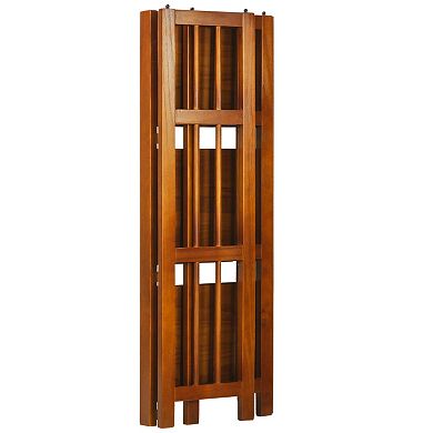Casual Home 14-in. Wide 3-Shelf Folding Stackable Bookcase