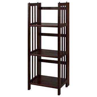 Casual Home 14 in Wide 3-Shelf Folding Stackable Bookcase