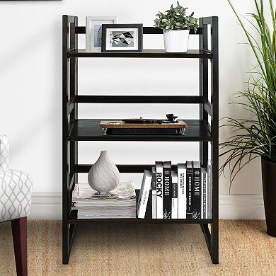 Casual Home 3-Shelf Folding Student Bookcase