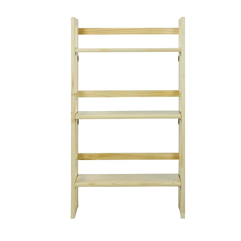 Casual Home 3-Shelf Folding Student Bookcase, Natural