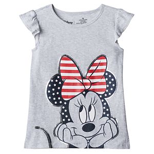 Disney's Minnie Mouse Girls 4-10 Americana Bow Flutter Tee by Jumping Beans®
