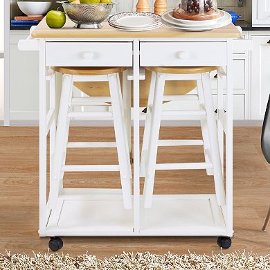 Casual Home Space Saver Kitchen Cart 3-piece Set