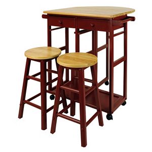 Casual Home Space Saver Kitchen Cart 3-piece Set