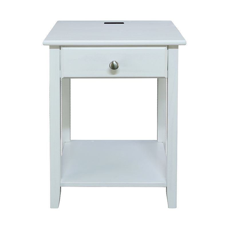 18469048 Casual Home Night Owl Nightstand with USB Port, Wh sku 18469048
