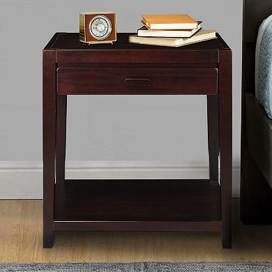 Casual Home Notre Dame Night Stand with USB Port