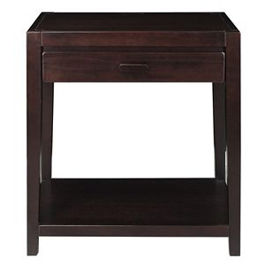 Casual Home Notre Dame Night Stand with USB Port