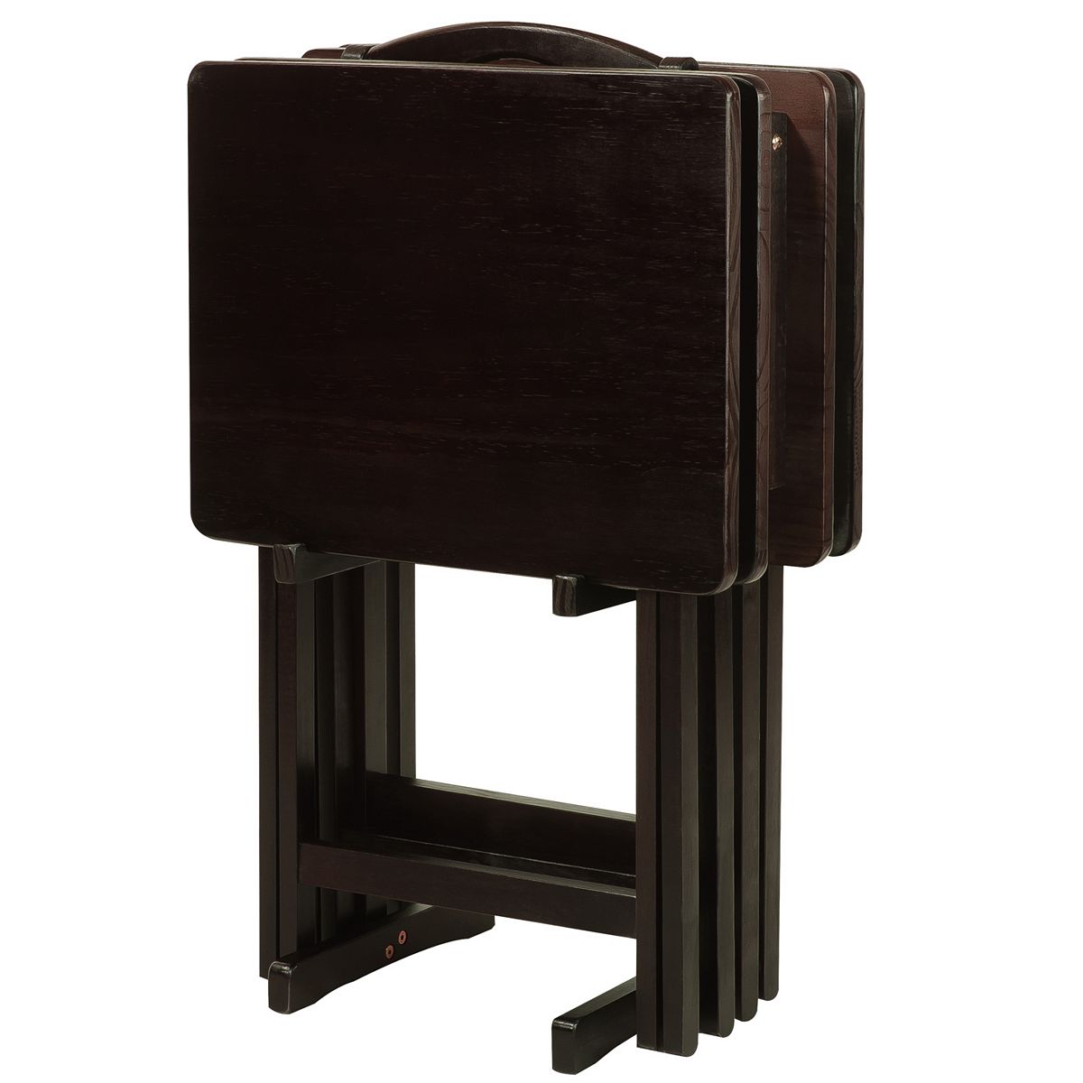 Casual Home TV Tray Table 5-piece Set - Espresso