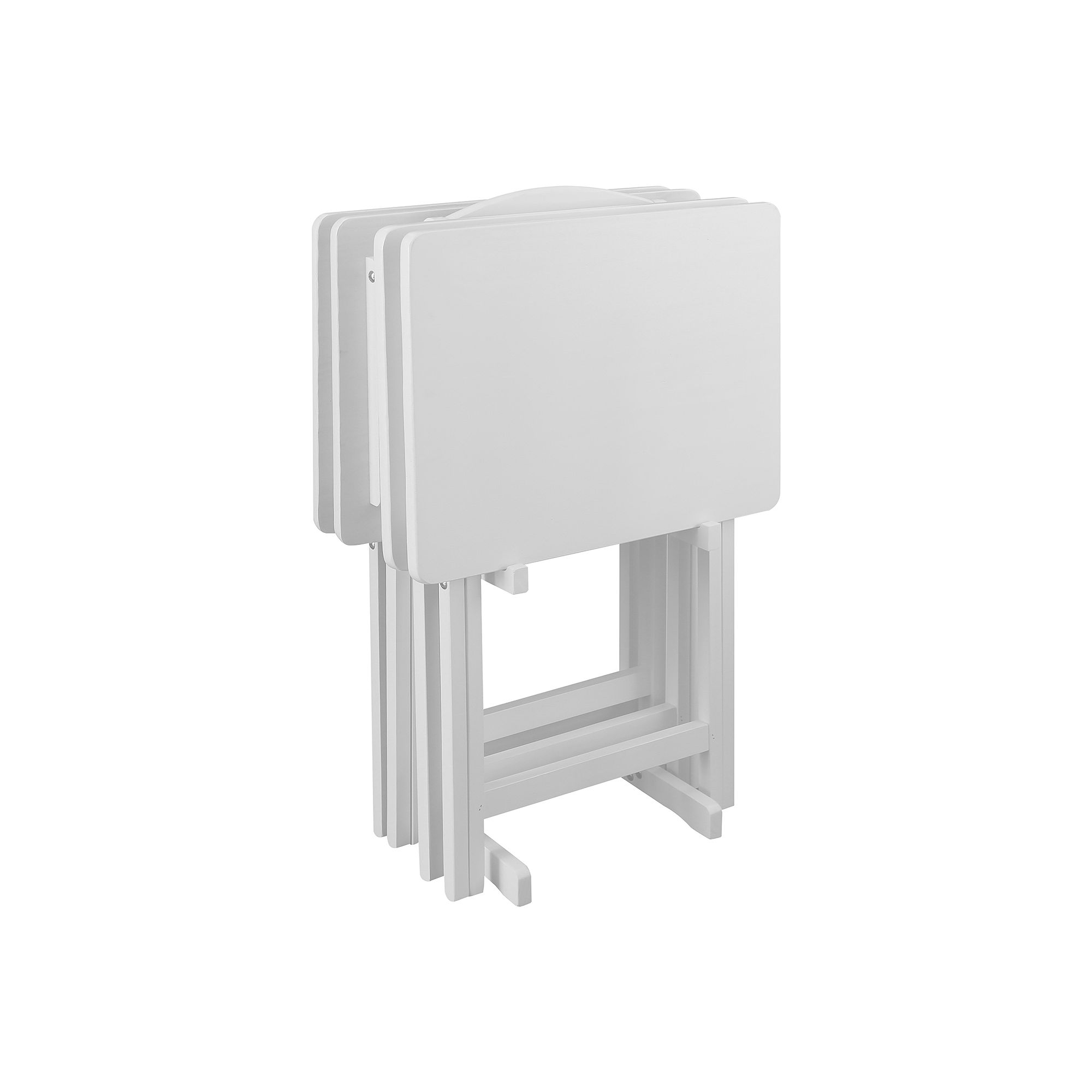 Casual Home TV Tray Table 5-piece Set, White