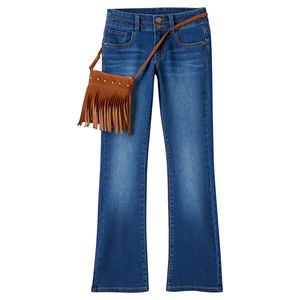 Girls 7-16 & Plus Size Mudd® Bootcut Jeans & Purse Set