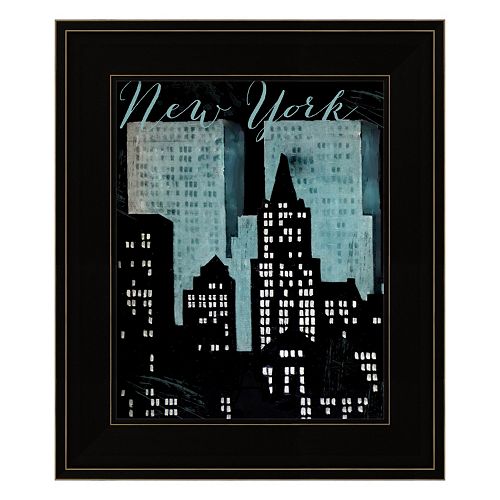 Retro Cities I “New York” Framed Wall Art