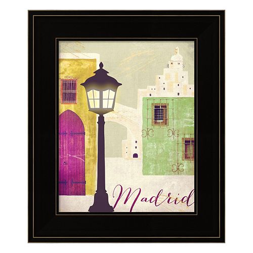 Retro Cities IV Madrid Framed Wall Art