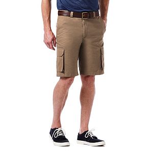 Men's Haggar Micro Sand Classic-Fit Expandable Waistband Canvas Cargo Shorts