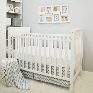 My Baby Sam Follow Your Arrow Light Blue 3 Pc Crib Bedding Set