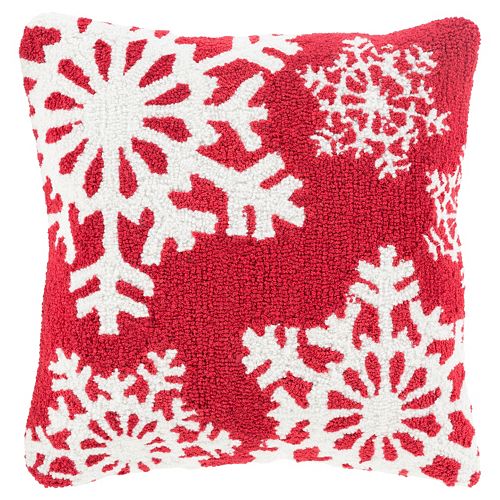 Decor 140 Holiday Hooked Throw Pillow Cover 18'' x 18''