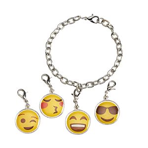 Girls 5-16 Emoji Charm Bracelet Set