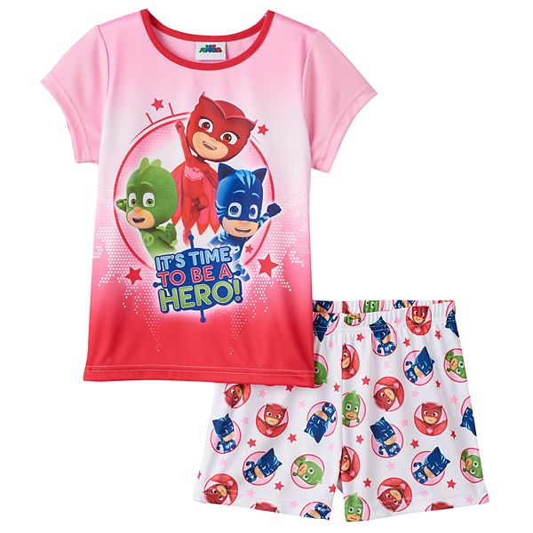 Girls 4 8 Pj Masks Catboy Owlette Gekko Cape Pajama Set