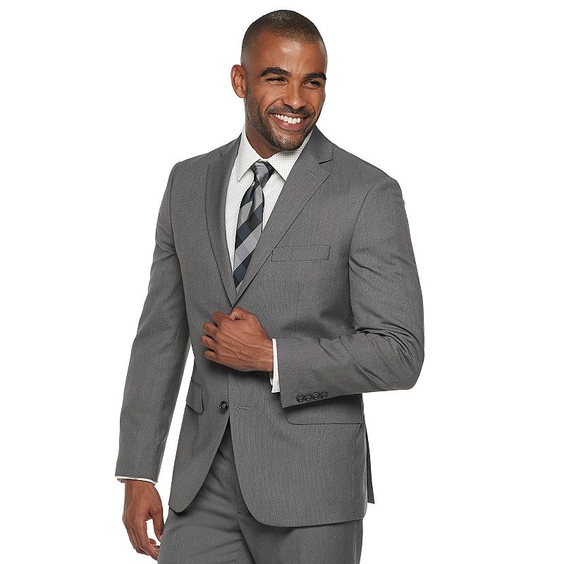 Mens Apt. 9 Premier Flex Slim-Fit Suit Coat, Size: 38 Short, Gray Texture