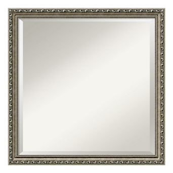 Amanti Art Silver Leaf Finish Square Wall Mirror