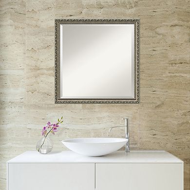 Amanti Art Silver Leaf Finish Square Wall Mirror