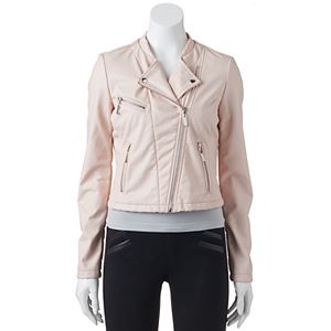 Juniors' Candie's® Faux-Leather Moto Jacket