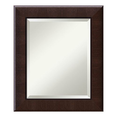 Amanti Art Dark Walnut Finish Medium Wall Mirror