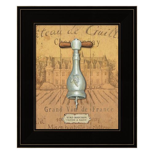 Antique Corkscrew IV Yellow Framed Wall Art