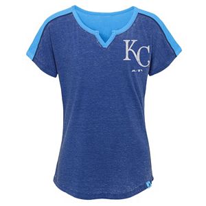 Girls 7-16 Majestic Kansas City Royals Ballpark Dolman Tee