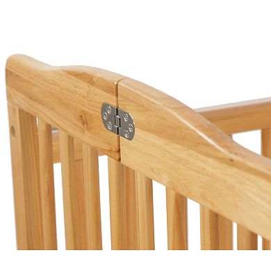 LA Baby Full Size Wood Folding Crib