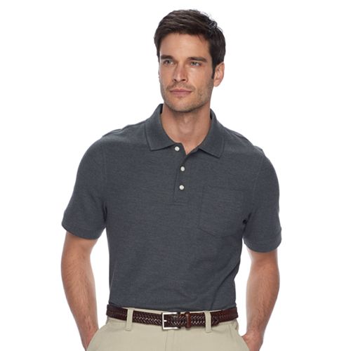 Men's Croft & Barrow® True Comfort Classic-Fit Pocket Pique Performance ...