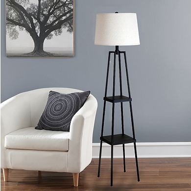 Catalina Lighting 2-Shelf Floor Lamp