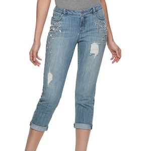 Women's Jennifer Lopez Embellished Boyfriend Jeans