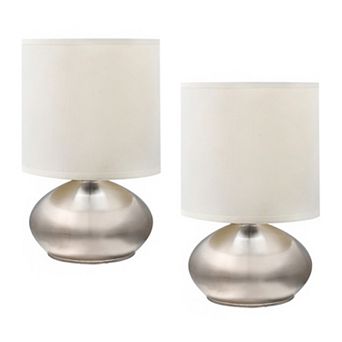 Catalina Lighting Silver Finish Table Lamp 2 pc Set