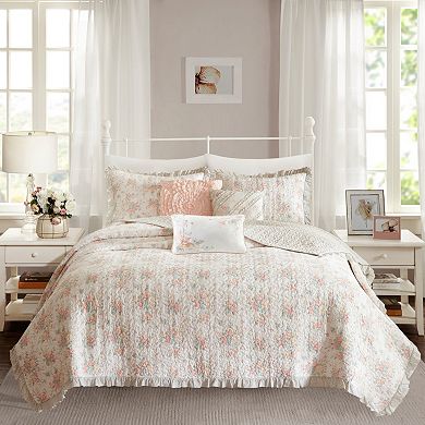 Madison Park Harmony Quilt Set with Shams and Decorative Pillows