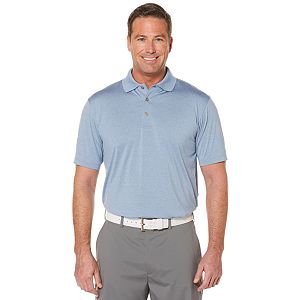 Men's Grand Slam Regular-Fit Heathered Performance Golf Polo