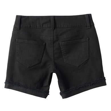 Girls 7-16 & Plus Size Mudd® Crochet Patch Black Jean Shorts