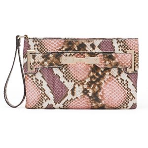 Jennifer Lopez Lola Snakeskin Textured Wristlet