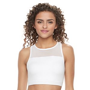 Juniors' SO® Mesh High Neck Bralette