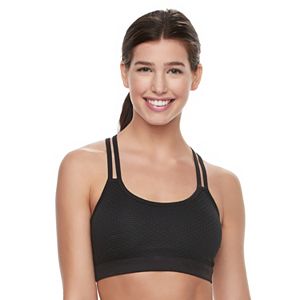 Juniors' SO® Crisscross Mesh Sports Bra